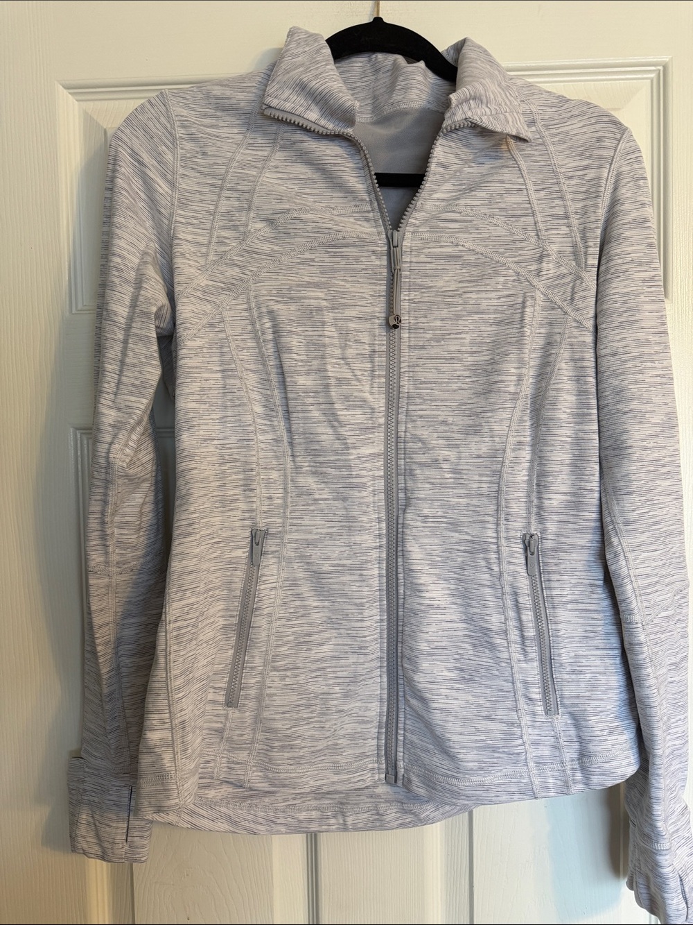 lululemon athletica Heathered Light Gray Full-Zip Utility Jacket